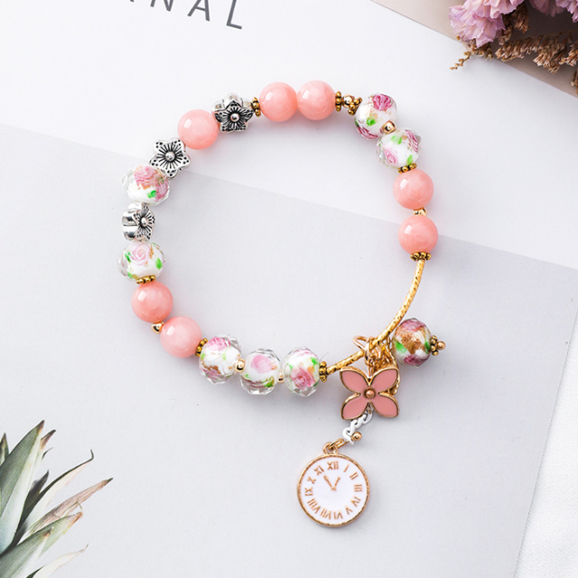 Bracelet Ethnique Femme rose