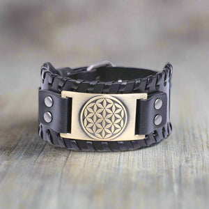 Bracelet Mandala Homme Femme bronze noir