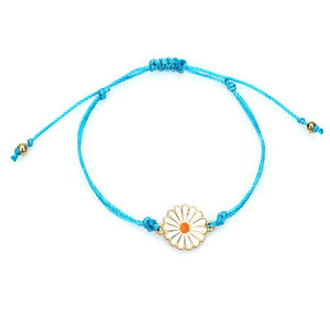 Bracelet Fleur Soleil bleu