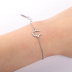 Bracelet / Gourmette Fer A Cheval Sabot Porte Bonheur argent