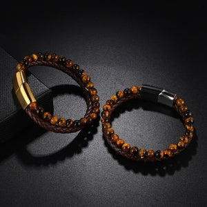 Bracelet Gourmette Pierre Oeil de Tigre