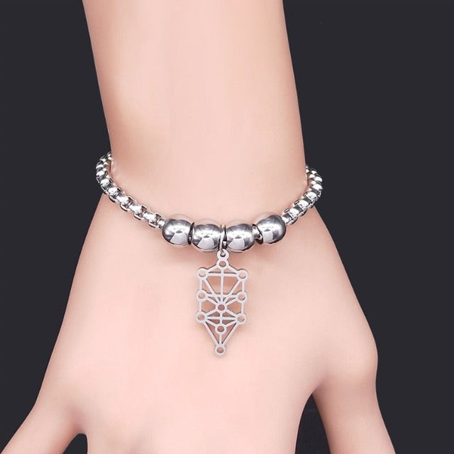 Bracelet Kaballe Diagramme Arbre de Vie Sephiroth Gourmette