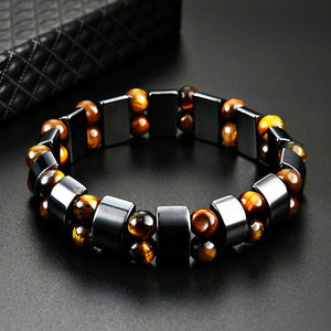 Bracelet Pierre Oeil de Tigre Gourmette Homme