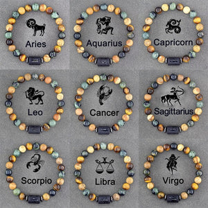 Bracelet Signe Du Zodiaque 12 Constellations Gourmette Homme Femme Astrologie