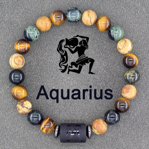 Bracelet Signe Du Zodiaque 12 Constellations  Homme Femme Astrologie main image 1