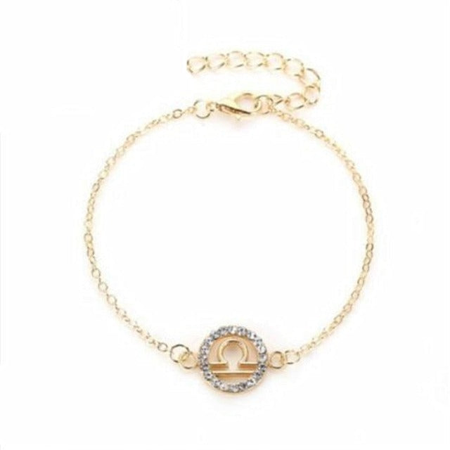 YAYAKO Bracelets Zodiaque Or 18K Acier Inoxydable - Bracelet Signes Astrologiques Femme Filles