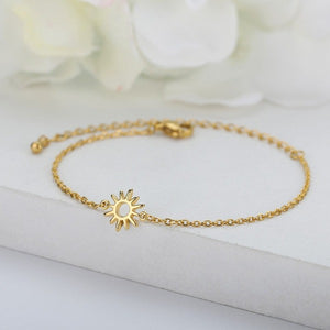 Bracelet Soleil Femme Gourmette Astre or