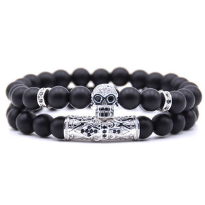 Bracelet Tête de Mort Femme argent