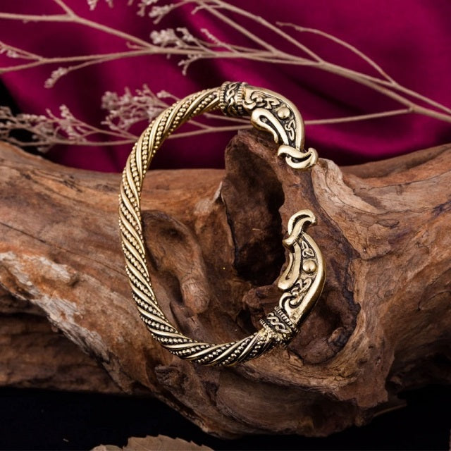 Bracciale Vichingo in Argento Sterling 925 - Corvi di Odino Bracciale Vichingo in Argento Sterling 925 - Corvi di Odino