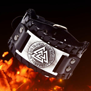 Bracelet Viking Valknut argent