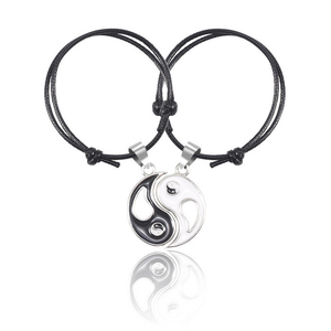 Adskilleligt Yin Yang Par Armbånd 