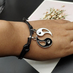 Adskilleligt Yin Yang Par Armbånd 