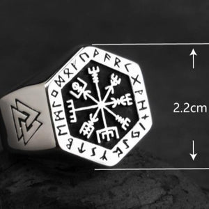 Chevalière Viking Bague Argent Homme