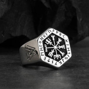 Chevalière Viking Bague Argent Homme