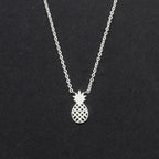 Collier Ananas Or & Argent pour Femme argent