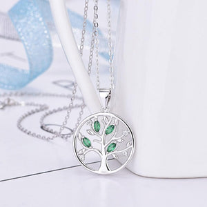 Collier Arbre de Vie Femme verte