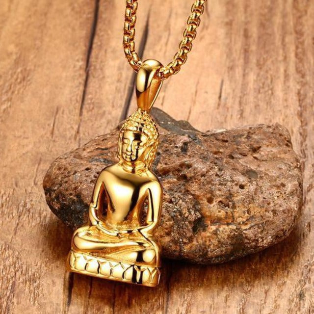 Collana Buddha Fortunato OAKKY In Acciaio Inox - Ciondolo Collana Buddha Fortunato OAKKY In Acciaio Inox - Ciondolo