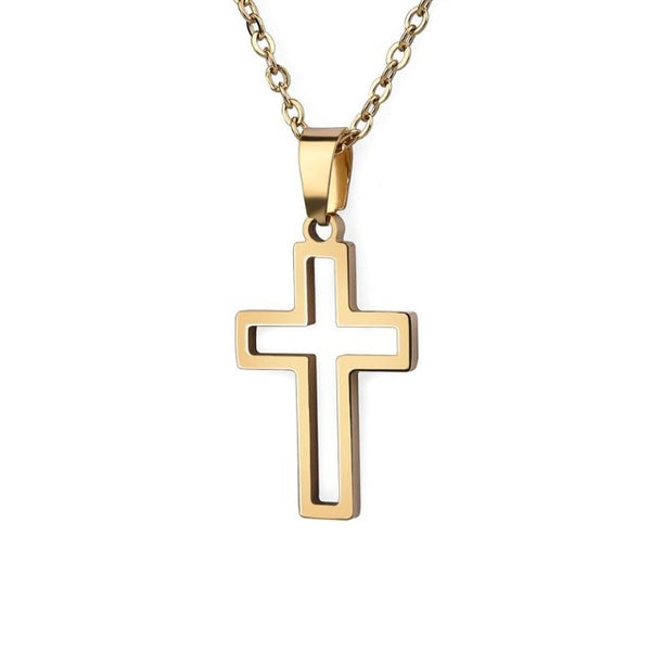 Collier Homme Jésus Croix – Acier Inoxydable – Pendentif Chrétien – Chaîne Mode