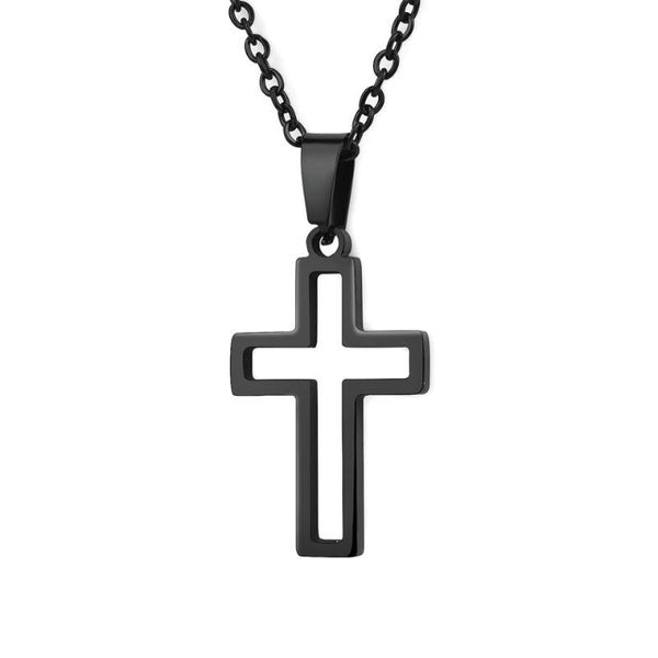 Collier Croix En Or Jaune 14 Carats - Chaîne 45 Cm - Neuf Avec étiquettes - Cadeau Religieux Idéal - Pour Femme Ou Homme