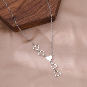 Collier Coeur Long argent