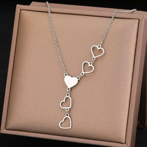 Collier Coeur Long argent