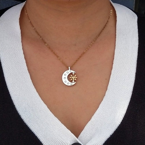 Collana Girocollo Vintage Con Ciondolo Luna Crescente In Velluto - Gioiello Elegante In Argento Per Donne E Ragazze - Catena 40 Cm, Peso 6g - 4