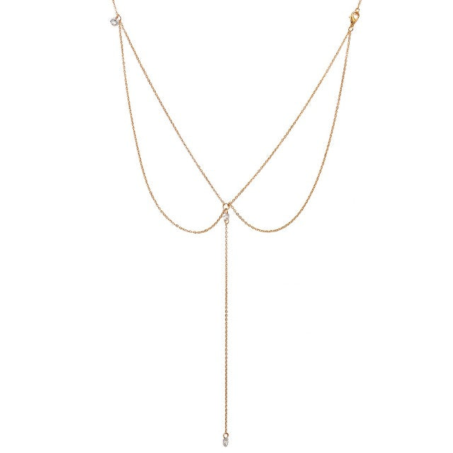 Collier de Dos Bohème pour Femme or