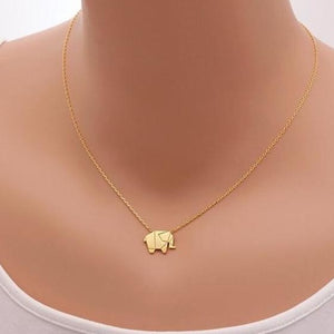 Collier Elephant Origami or