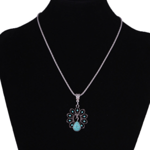 Collier Ethnique Argent Turquoise