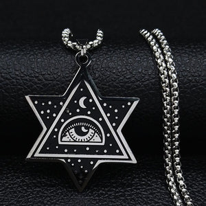 Collier Hexagramme Étoile de David Judaisme Pendentif style 3