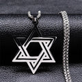 Hexagram Ketting Davidster Jodendom Hanger stijl 1 zilver