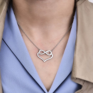 Collier Infini Coeur Argent