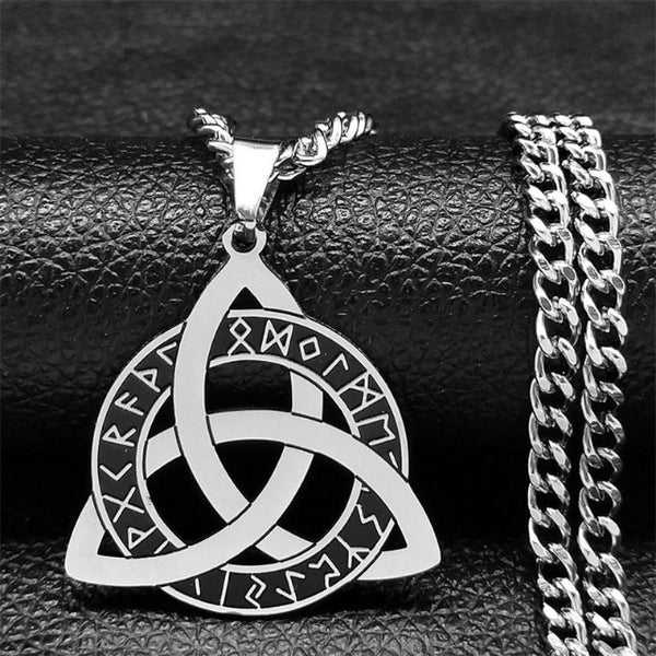 Collier Chaîne Argentée Avec Pendentif Celtique Triqueta – SHAMAYA KREA
