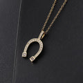 Collier Pendentif Fer A Cheval Porte Bonheur doré