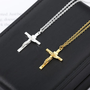 Collier & Pendentif Jésus Christ Croix Homme argent