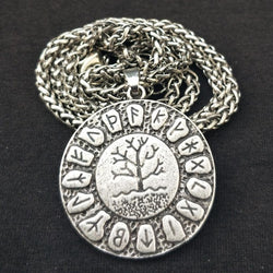 Yggdrasil Anhänger Halskette versilbert