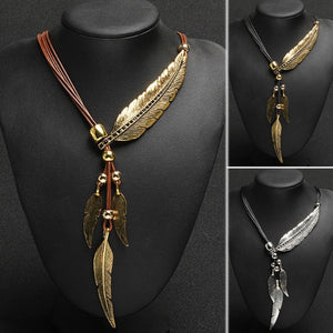 Collier Plume Femme