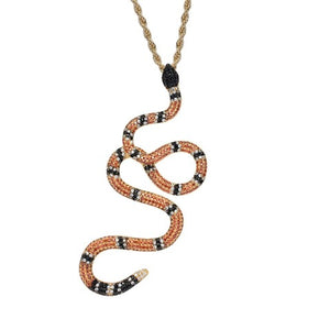 Collier Serpent orange