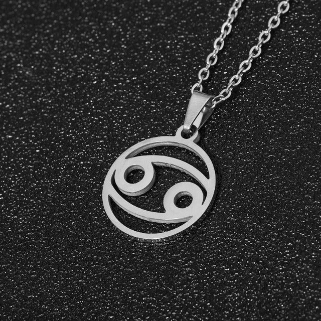 Zodiac Sign Necklace - Pendant 12 Constellations 