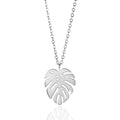 Tropische Ketting Palmblad zilver