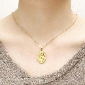 Collier Vierge Marie or