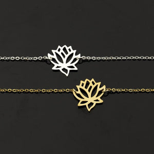 Bracelet Fleur de Lotus Argent - Or - Cuivre