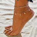Set of Four Women's Anklets Jewelry