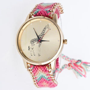 Montre Girafe rose