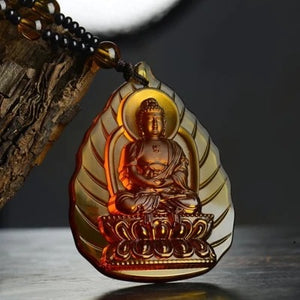 Pendentif Bouddha (4 couleurs) ambre