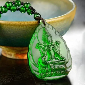 Pendentif Bouddha tara verte