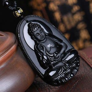 Pendentif Bouddha Obsidienne