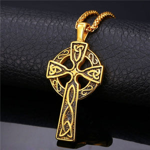 Pendentif Croix Celtique or