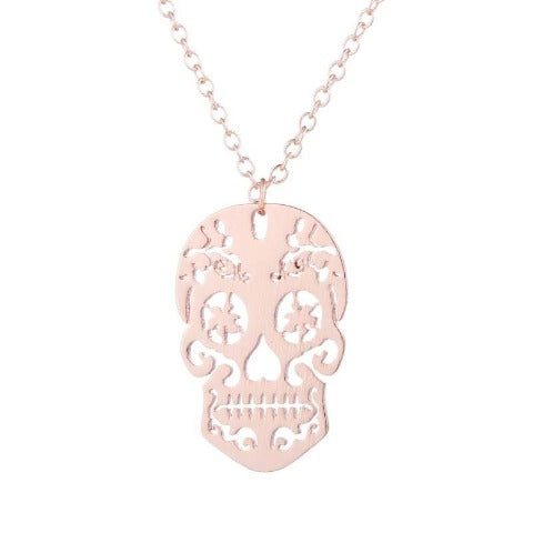 Pendentif Tête de Mort Or or rose