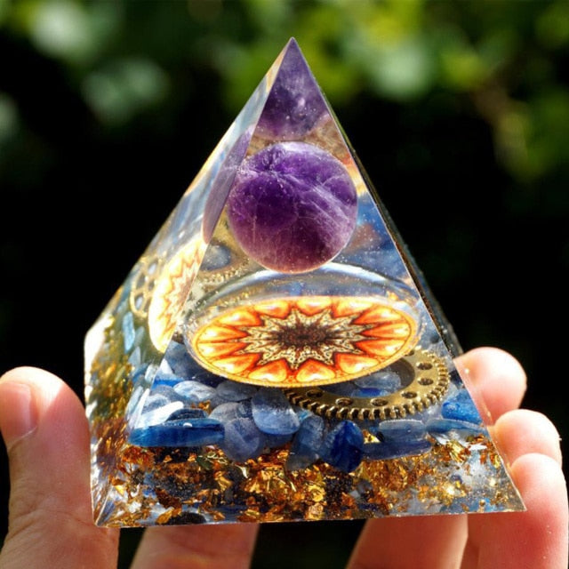 Mlysnd Pyramide Orgonite, Cristal Pierre de Protection Puissante